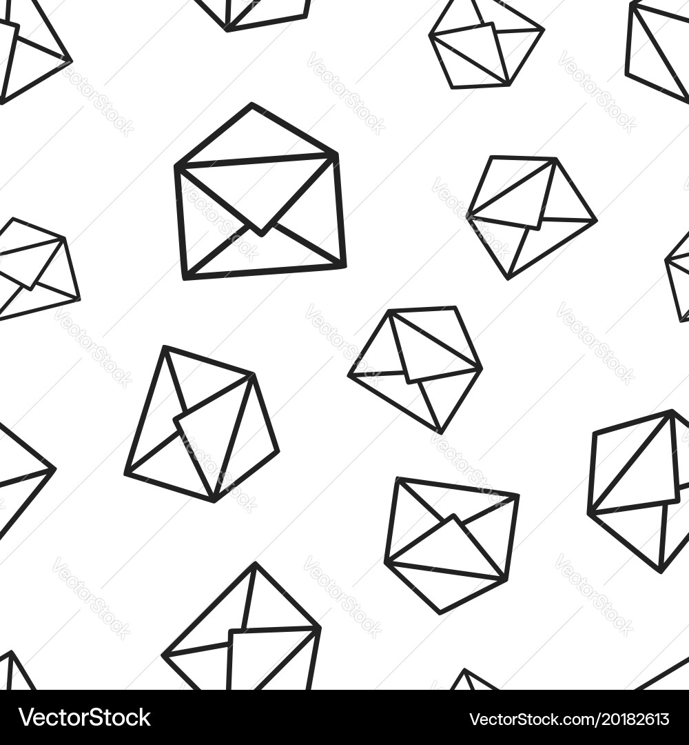 Mail envelope seamless pattern background Vector Image