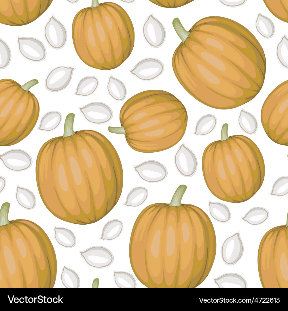 Pumpkin seed pattern Royalty Free Vector Image