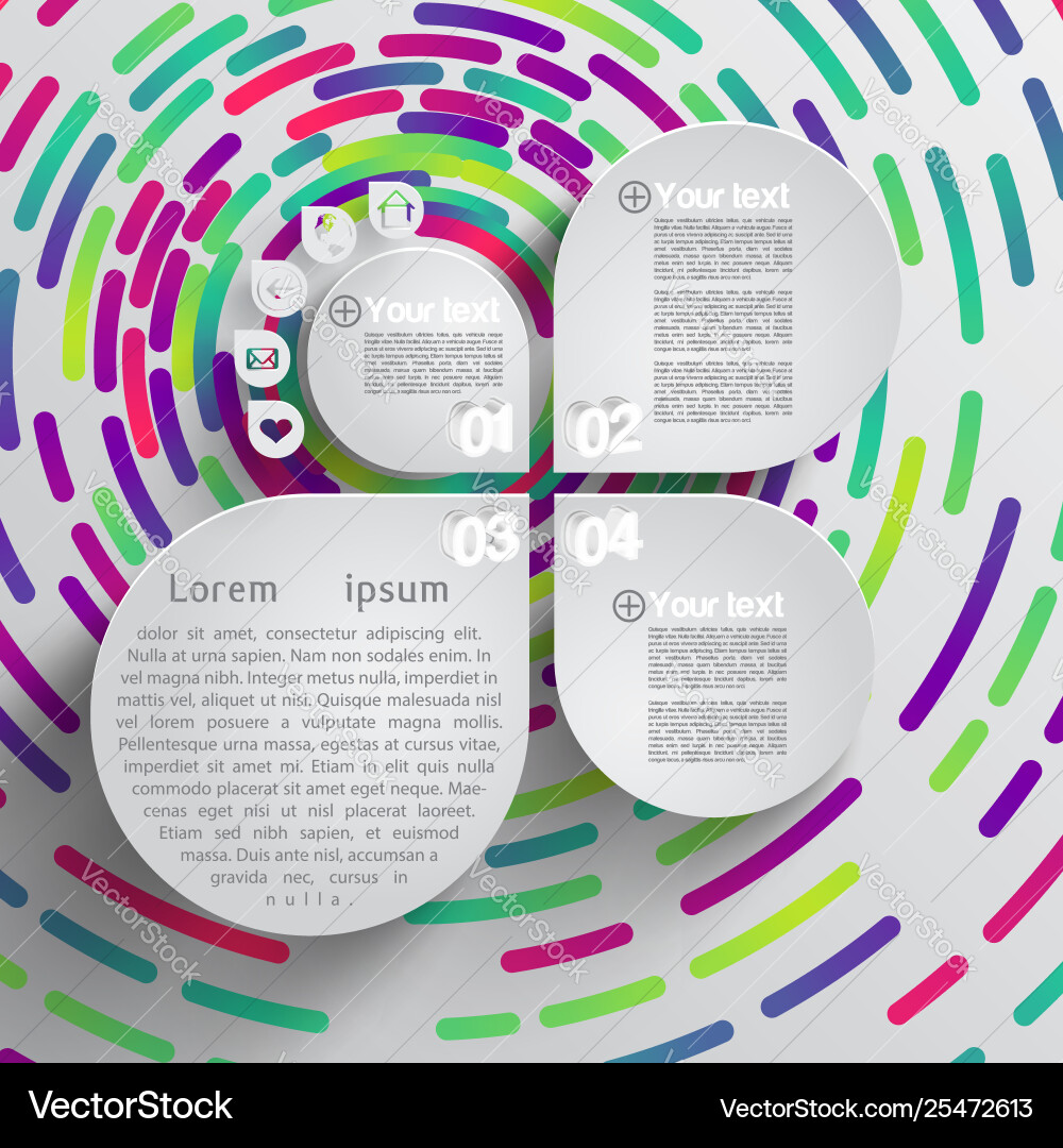 Rounded shape with shadow and colorful circle Rounded shape with shadow and colorful circle vector image