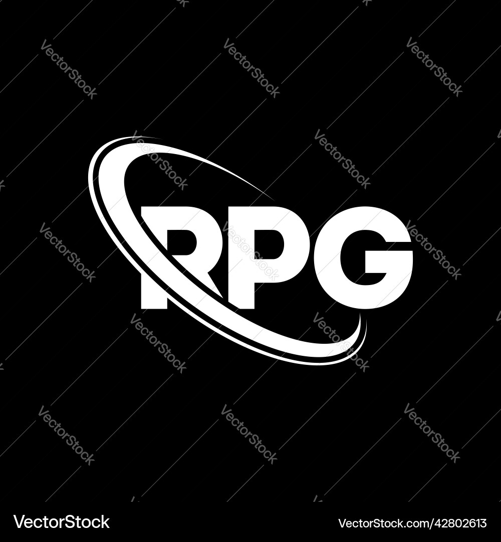 Rpg Logo Buchstaben Design Rpg Logo Buchstaben Design vektorbild