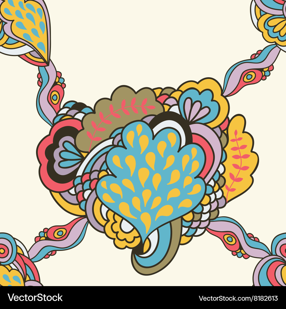 Seamless abstract pattern fantasy elements Vector Image