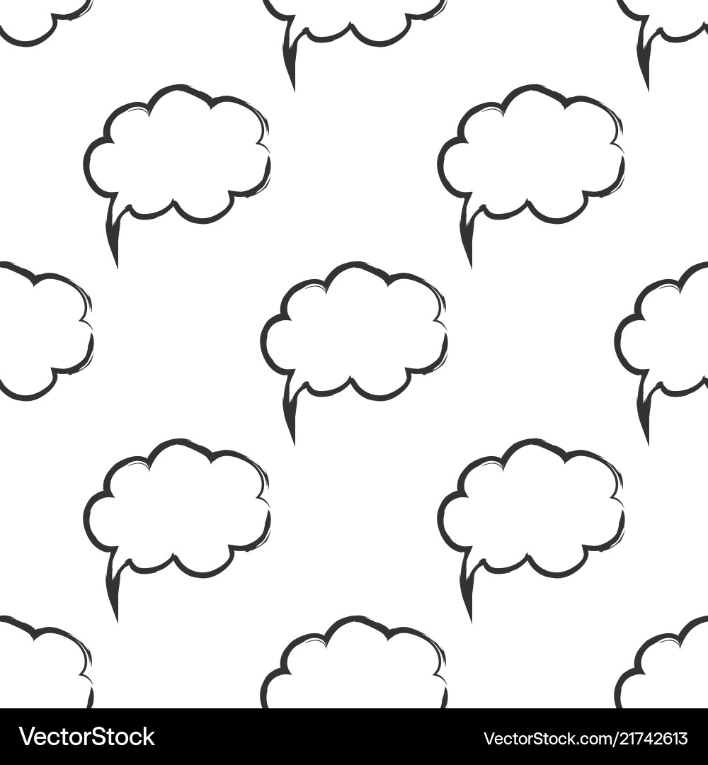 Seamless pattern with speech bubbles welcome Vector Image