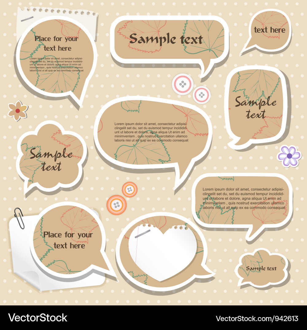 Speech Bubbles & Conversation Elements vector image