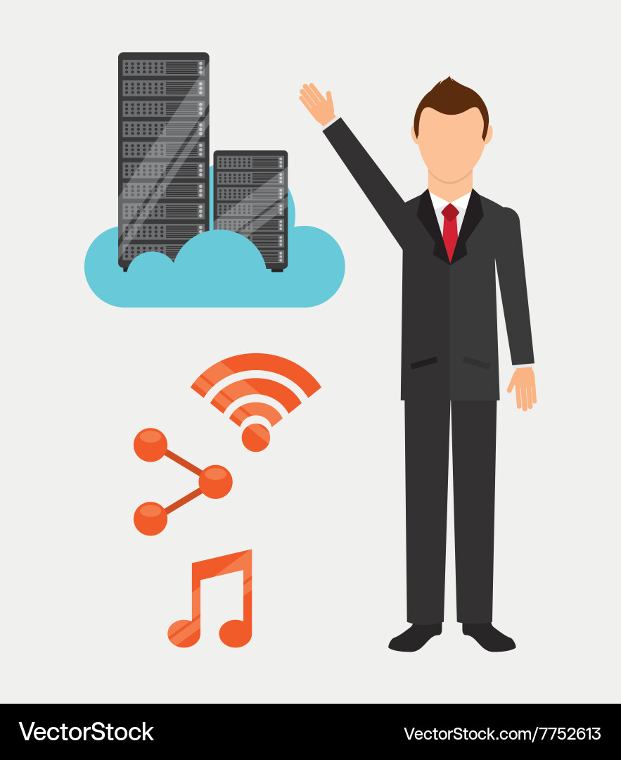 Web hosting design vector image