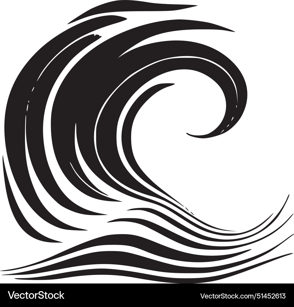 Wellen - hochwertiges Logo ideal für T-Shirt Wellen - hochwertiges Logo ideal für T-Shirt vektorbild