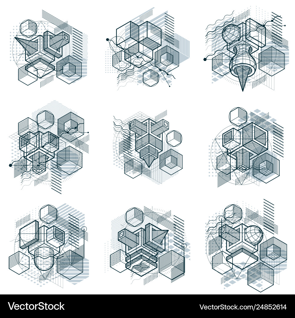 Abstract isometrics backgrounds 3d layout Abstract isometrics backgrounds 3d layout vector image