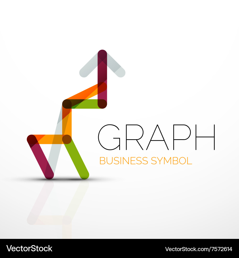 Abstract logo idea linear chart or graph Vector Image