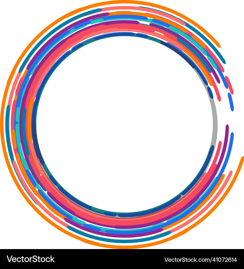 Abstract round border design Abstract round border design vector image