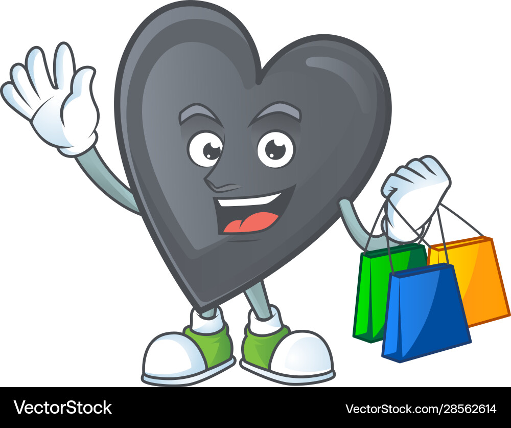 Cheerful black love mascot waving and holding Cheerful black love mascot waving and holding vektorbild