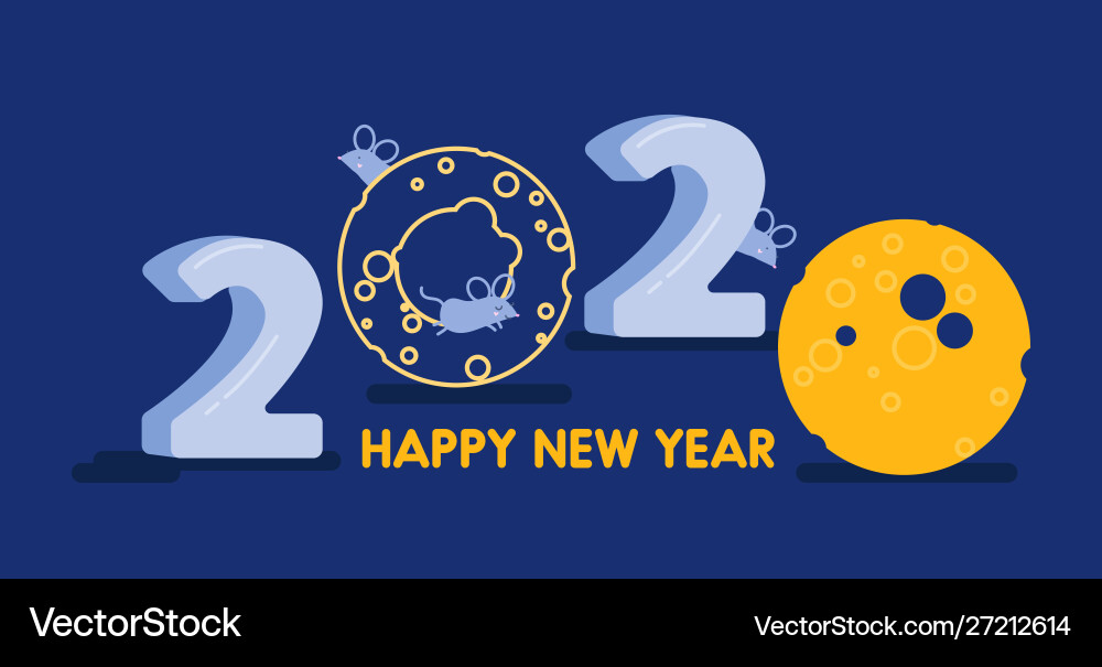 Christmas and happy new year greeting card Christmas and happy new year greeting card vector image