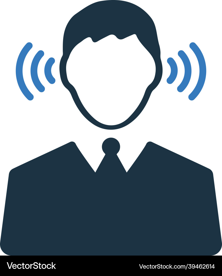 Cia spy listener icon simple editable Vector Image