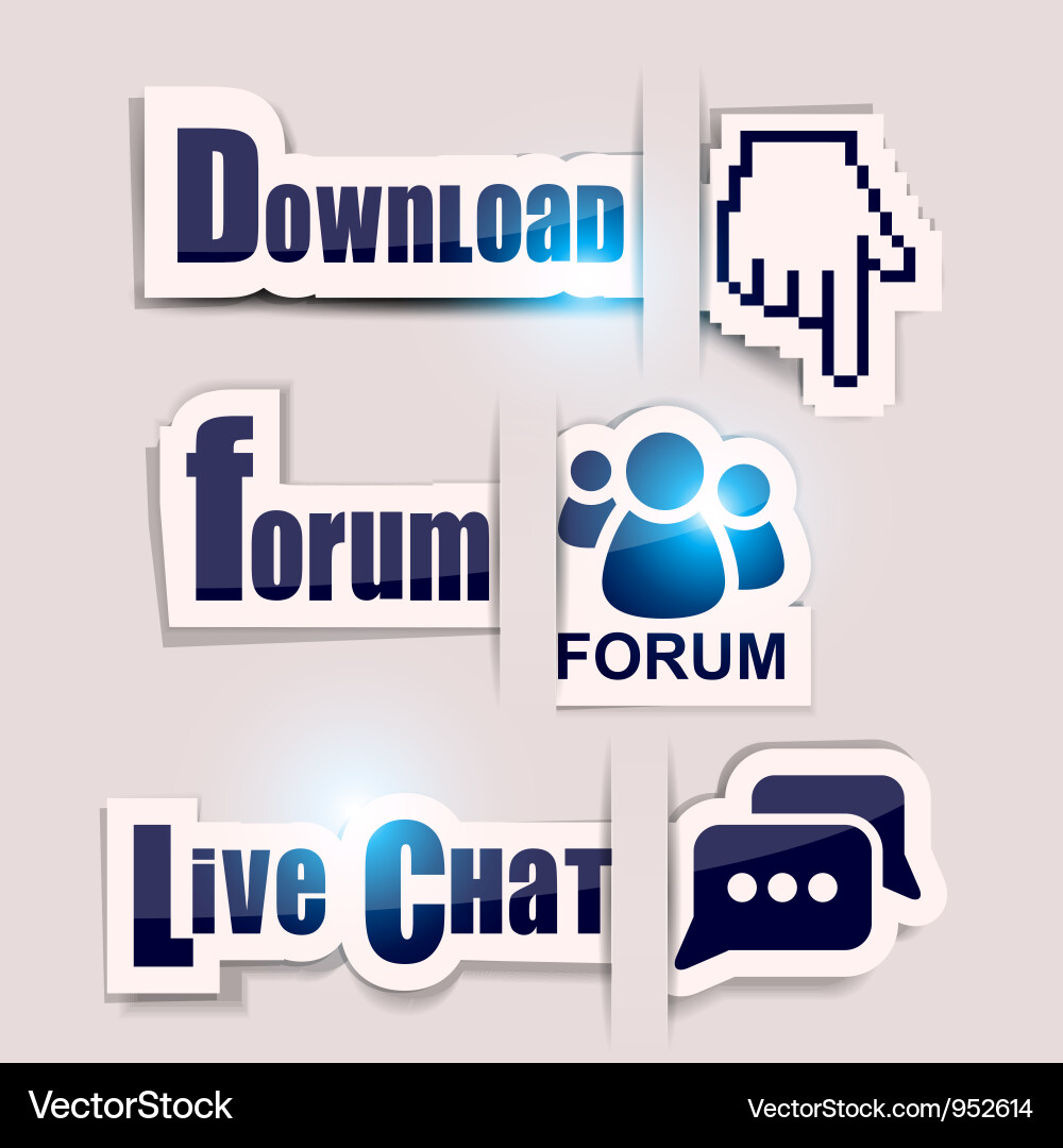 Download forum chat icons Vector Image