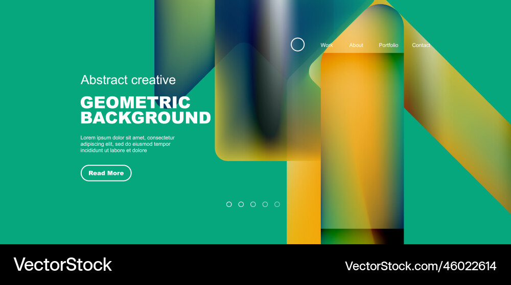 Fluid gradient triangles landing page background Fluid gradient triangles landing page background vector image