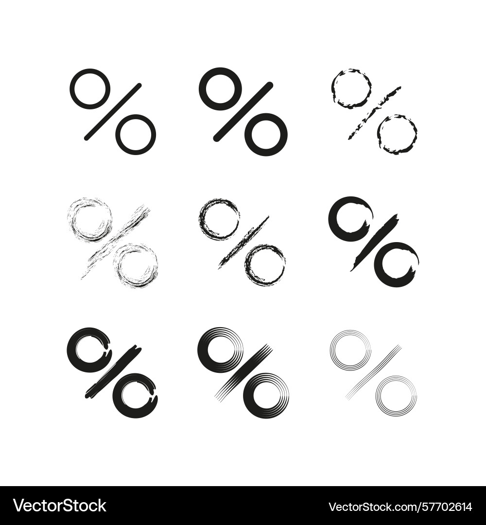 Gradient percent icons faded symbol pattern Gradient percent icons faded symbol pattern vector image