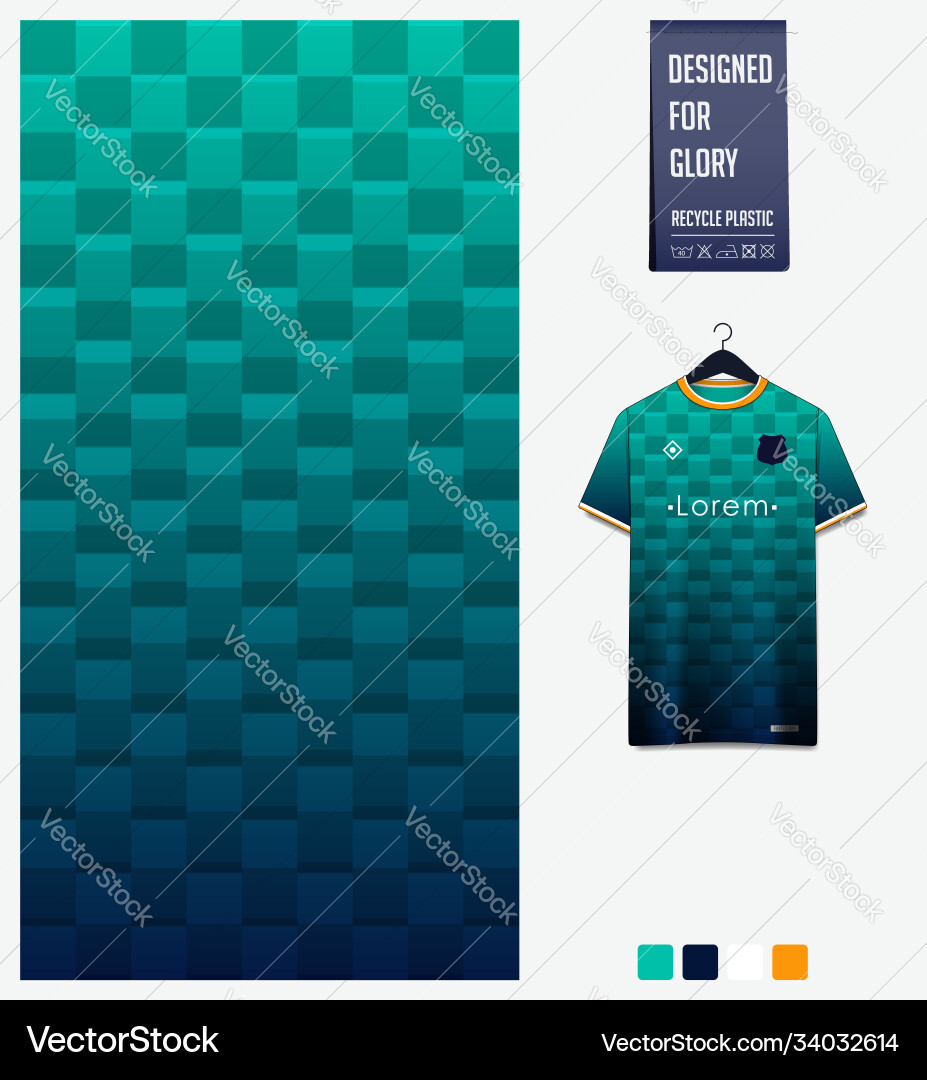 Green geometry abstract background fabric pattern vector image
