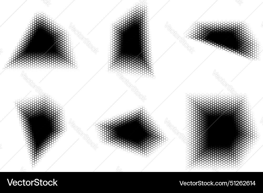 Halftone triangle pattern reprographic technique vector image