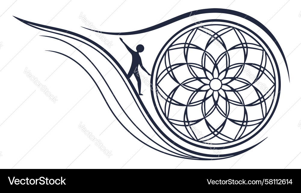 Intricate Circular Path Vector Image