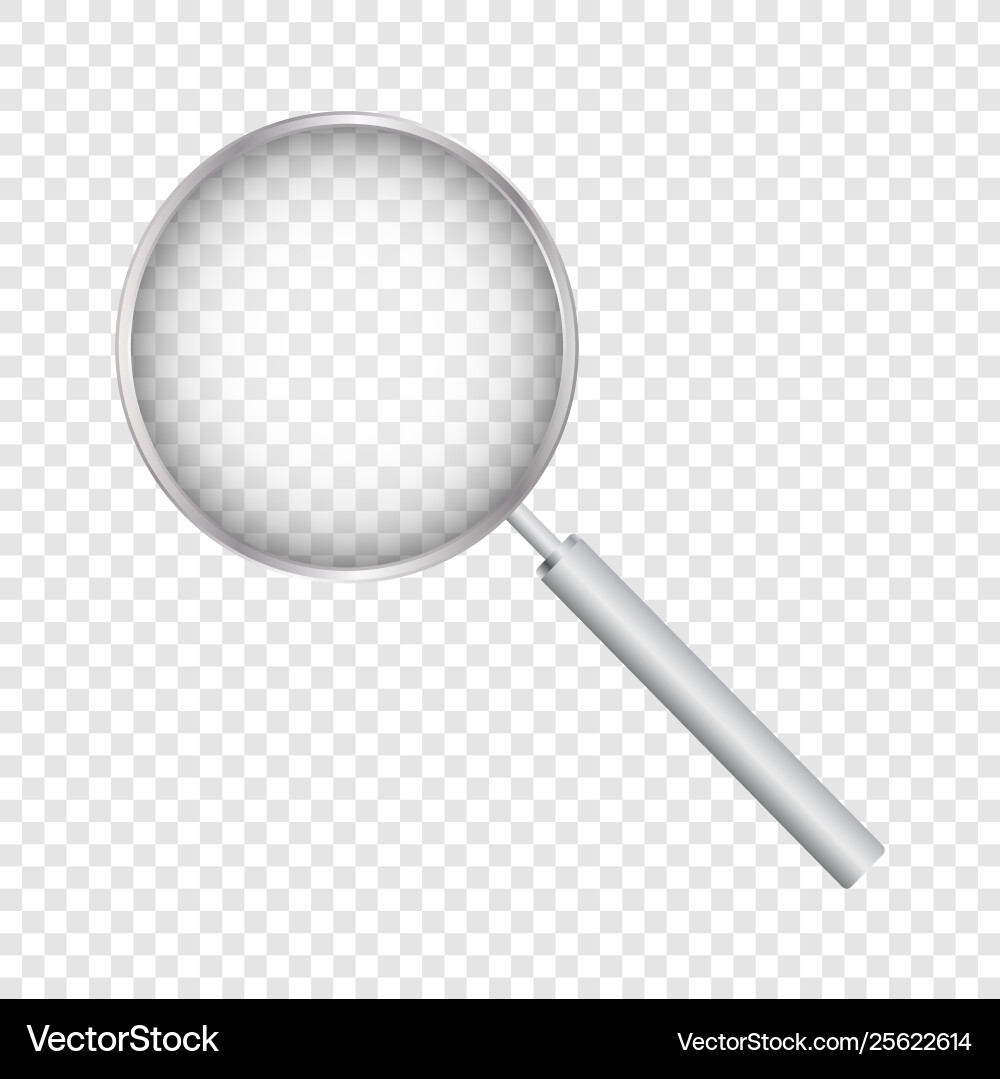 Magnifying glass with gradient mesh isolated Magnifying glass with gradient mesh isolated vector image