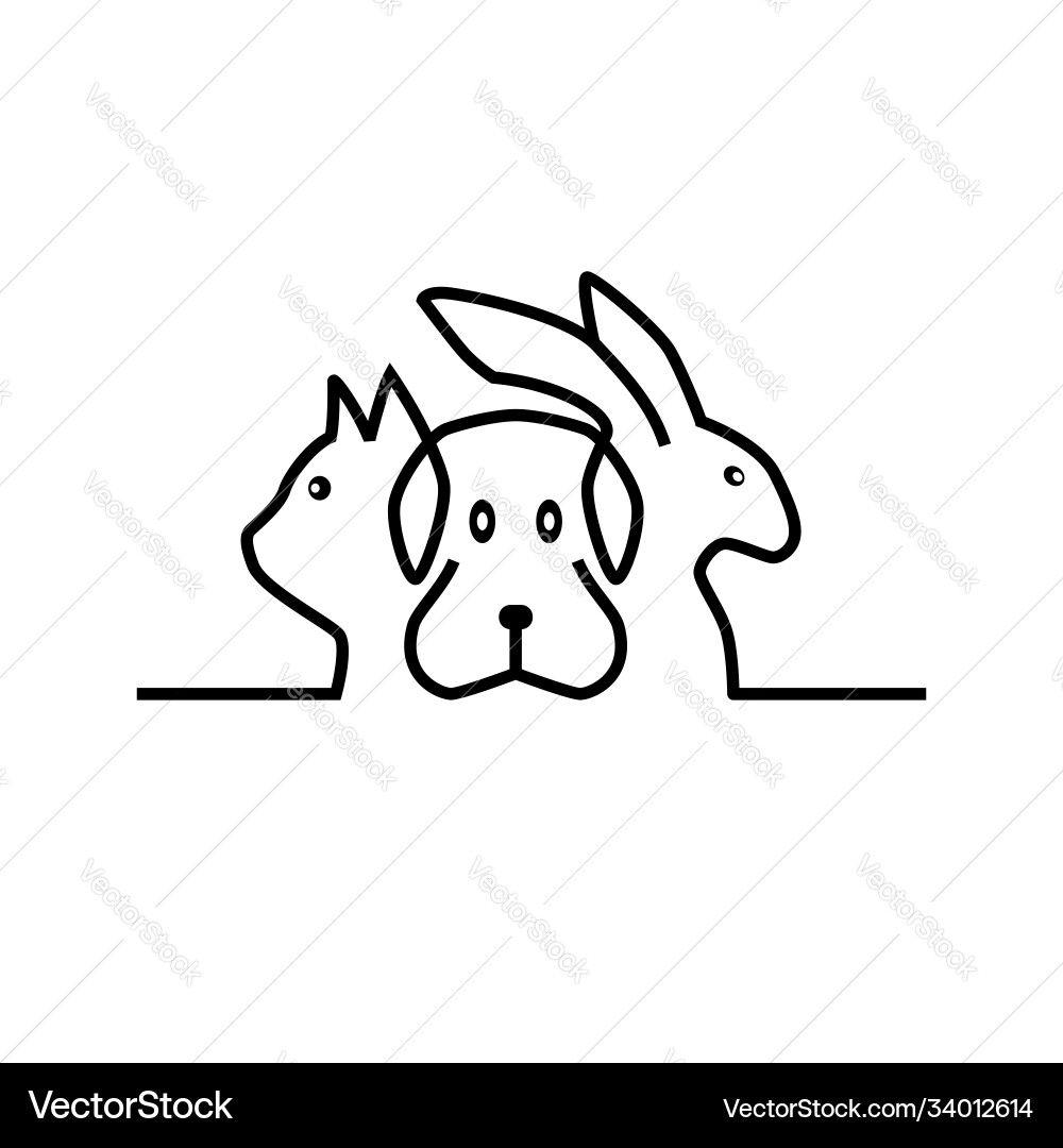 Pet Logo Template - Animals Vector Image