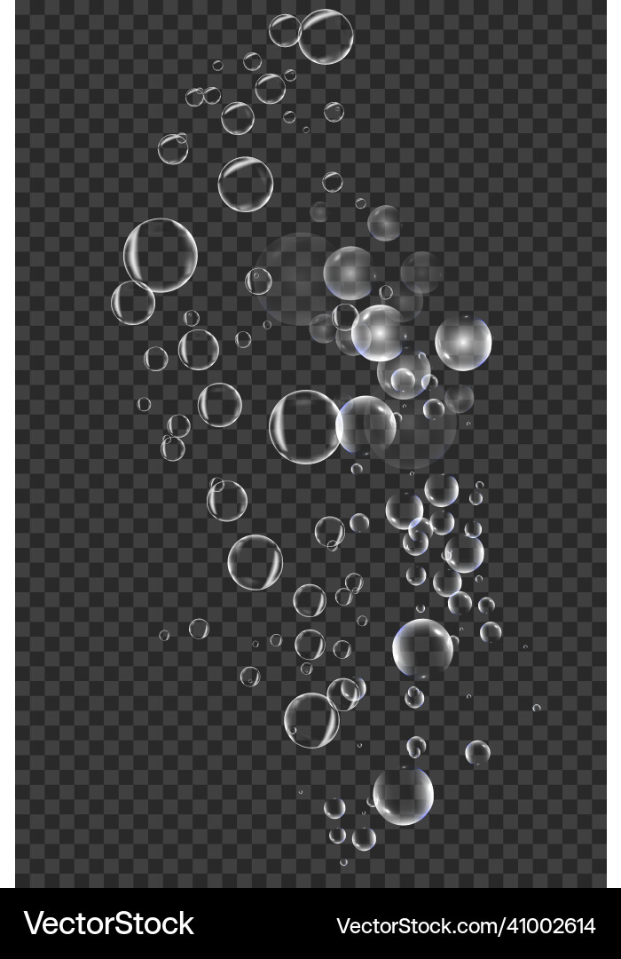 Set of realistic colorful soap bubbles to create Set of realistic colorful soap bubbles to create vector image