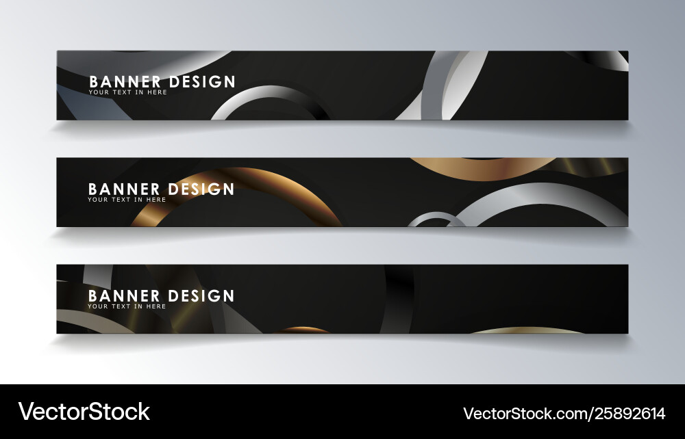 Set rectangular banner with a circle background Set rectangular banner with a circle background vector image