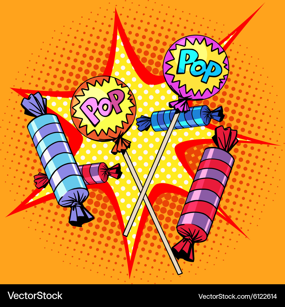 Sweets lollipops candy Royalty Free Vector Image