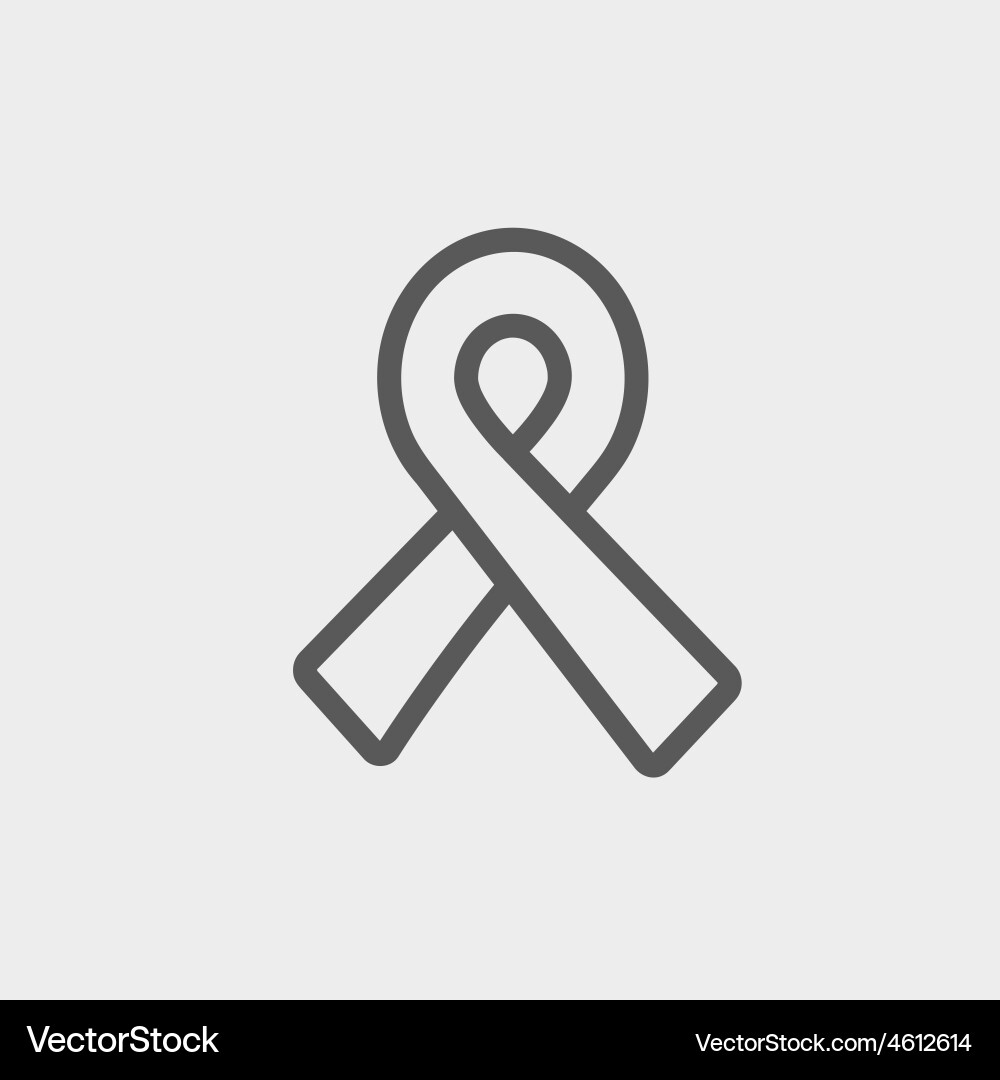 Unity ribbon thin line icon vector image
