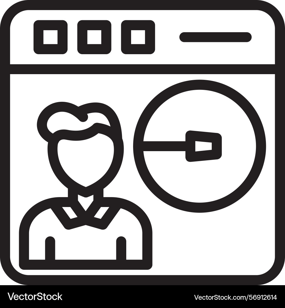 Userinput linear style icon design vector image