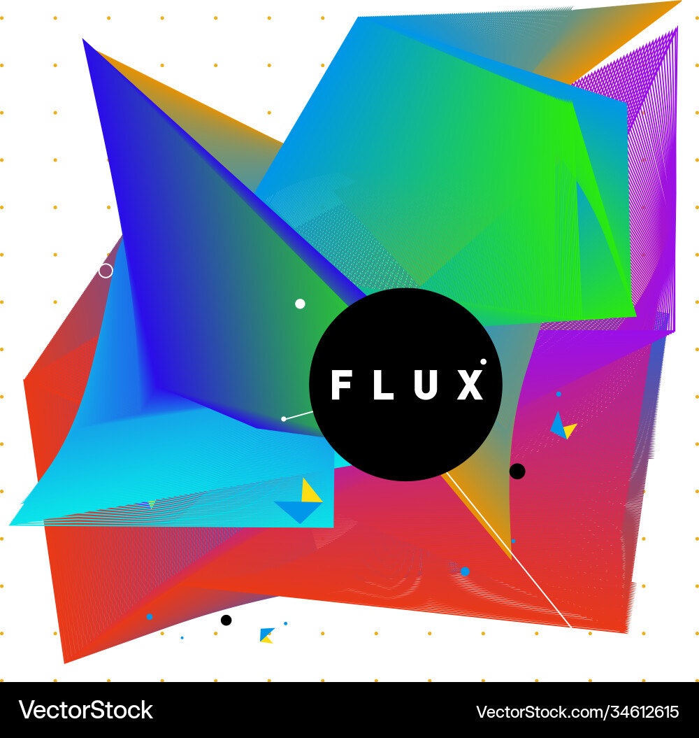 3d colorful wave background dynamic flux effect 3d colorful wave background dynamic flux effect Vector Image