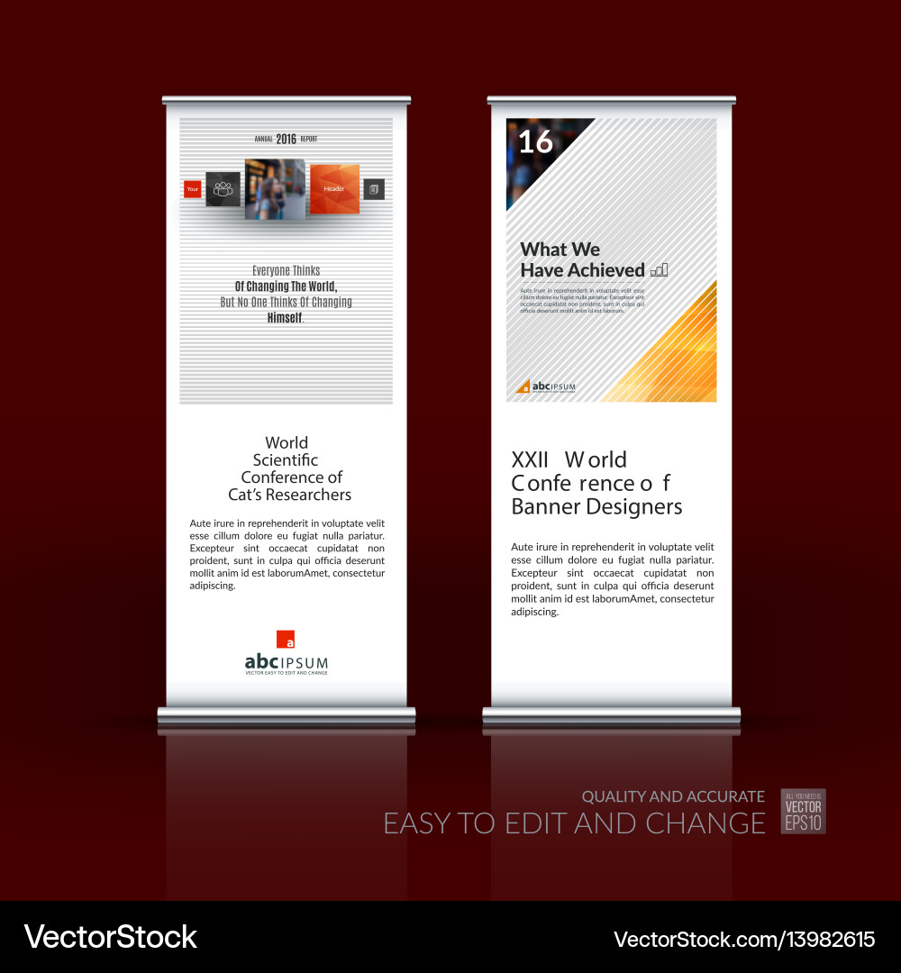 Abstract business set of modern roll up Abstract business set of modern roll up Vector Image