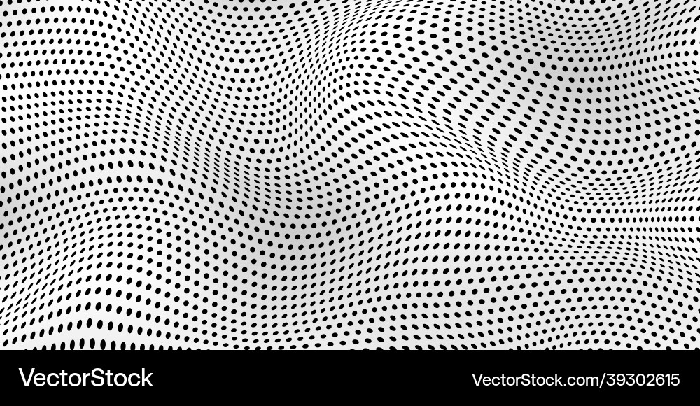 Abstract wave dot halftone pattern grid paper Vector Image