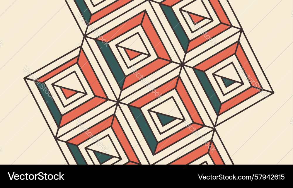 Colorful Geometric Block Pattern Vector Image