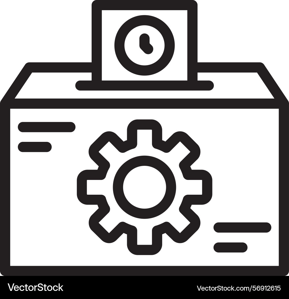 Experiencebox linear style icon design vector image