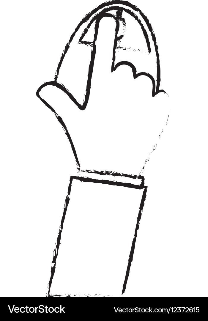 Hand with mouse device vector image