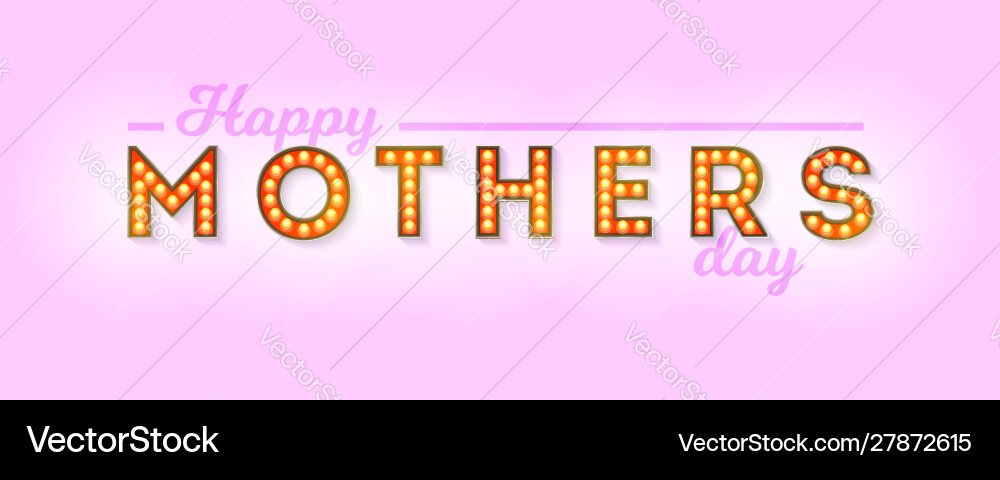 Happy Mothers Day Design Vintage Schriftzug Happy Mothers Day Design Vintage Schriftzug vektorbild