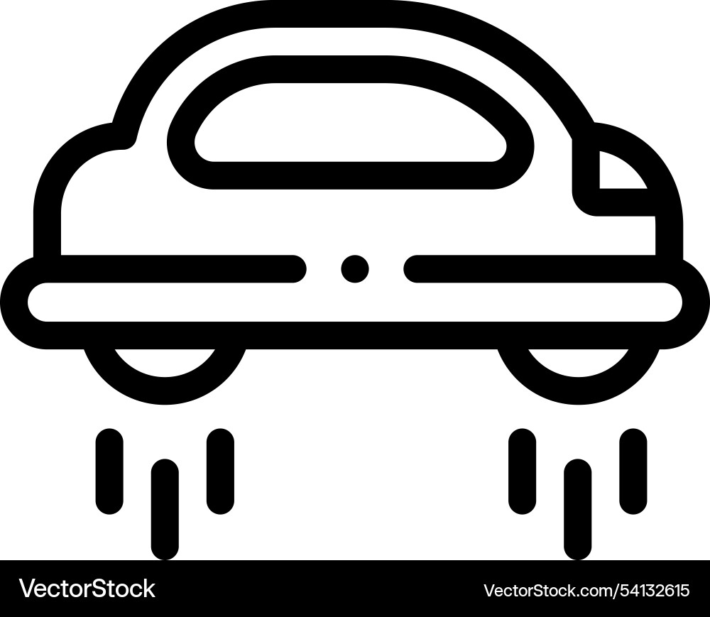 Hoverboard icon thin linear style design isolated Vector Image