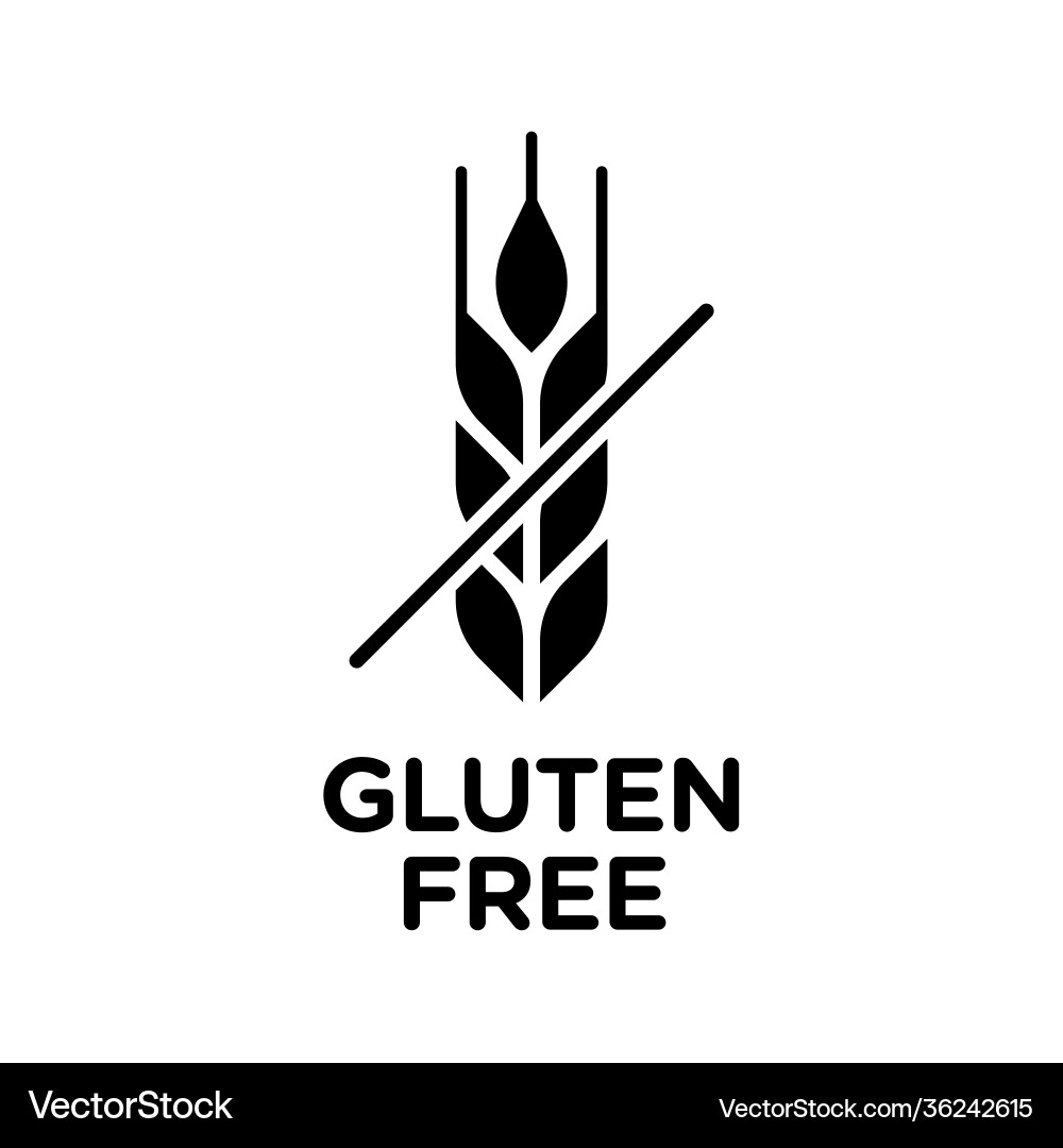 Isolierte glutenfreie Ikone Marke für Lebensmittel Isolierte glutenfreie Ikone Marke für Lebensmittel vektorbild
