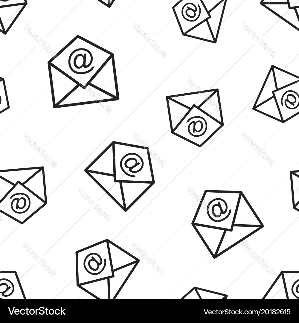 Mail envelope seamless pattern background Vector Image