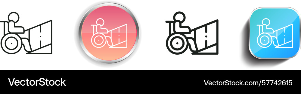 Ramp icon thin linear regular and button style Ramp icon thin linear regular and button style vector image