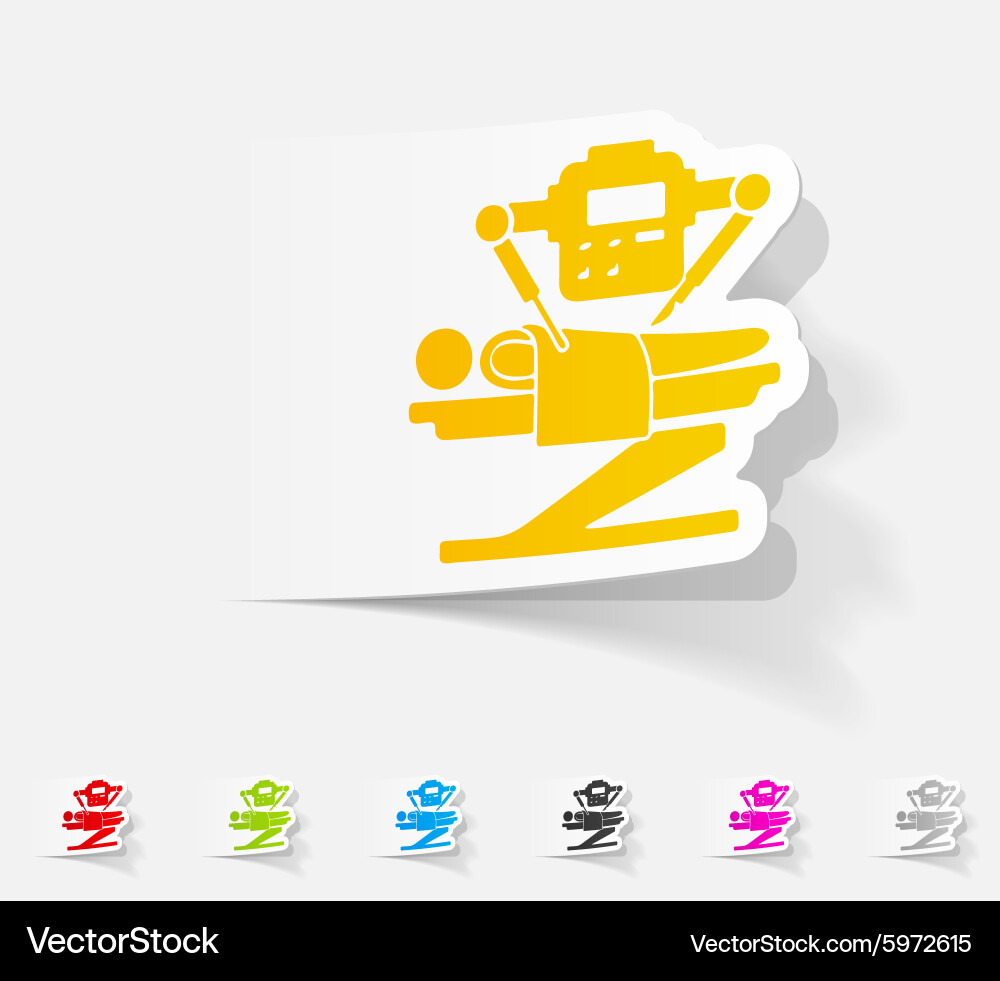 Realistic design element robot surgeon Vector Image