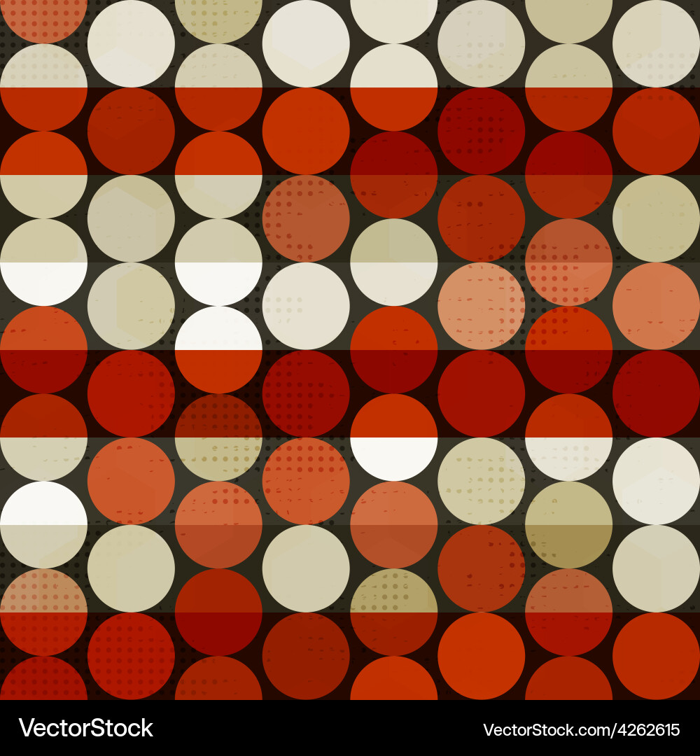 Retro Red Circle Pattern vector image