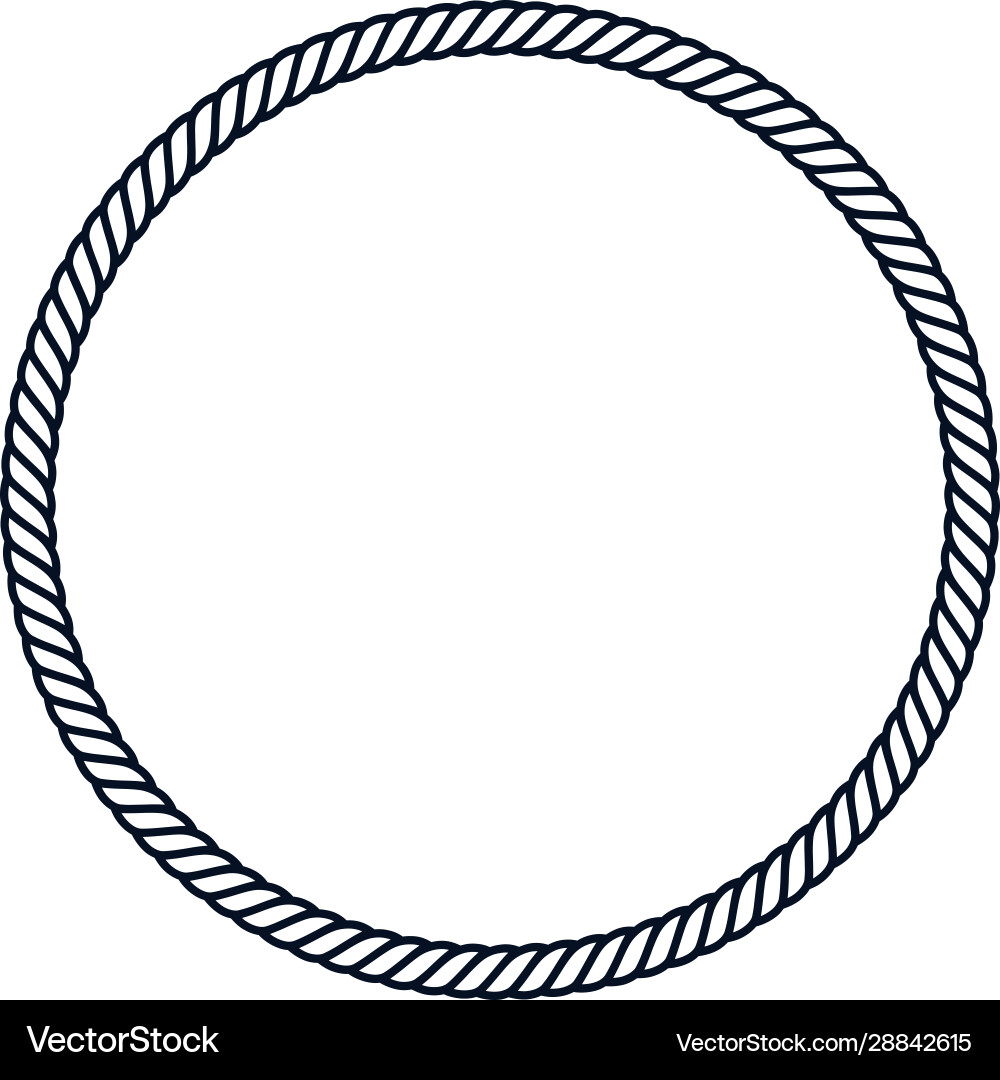 Rope Circle Frame - Endless Loop vector image
