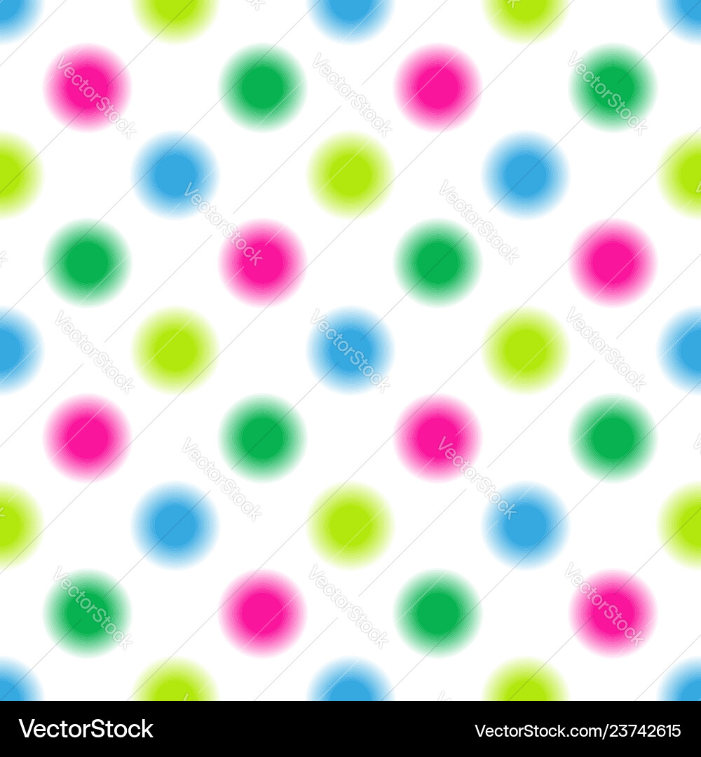 Seamless pattern in multi-colored polka dots vector image