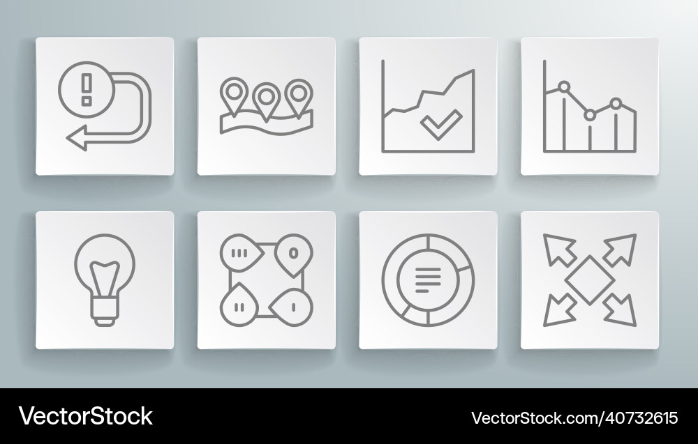 Set line light bulb location infographic element Set line light bulb location infographic element vector image