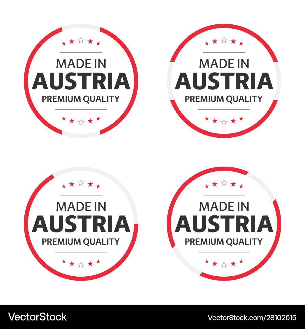 Set vier austrian Icons austria Set vier austrian Icons austria vektorbild