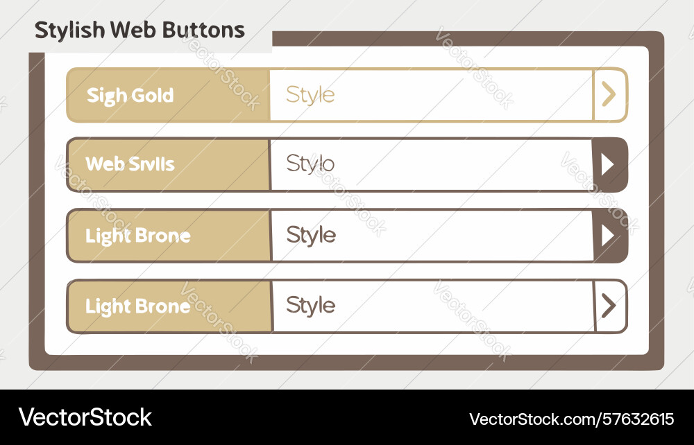 Stilvolle Web-Tasten pack anpassbare ui-Elemente vektorbild