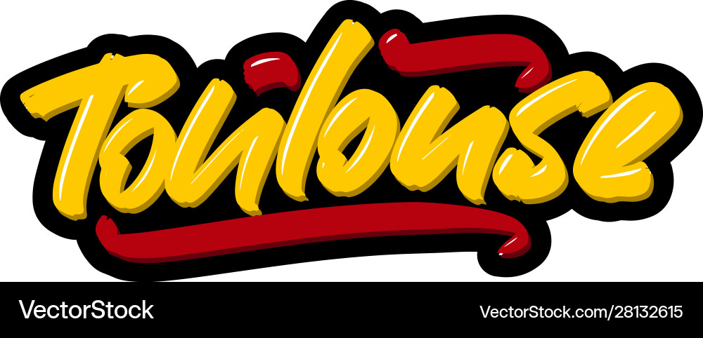 Toulouse france city hand drawn modern brush vector image