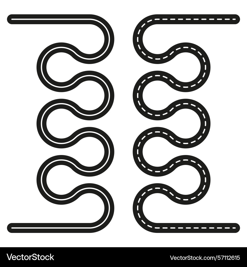 Wavy line element curvy stripe snake like shape Wavy line element curvy stripe snake like shape vector image