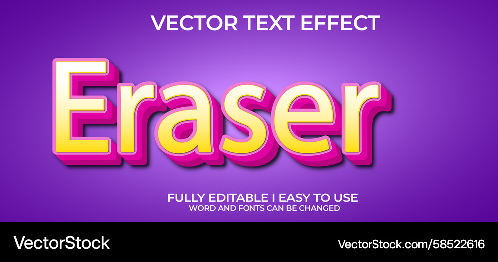 3D Text Effect - Editable Vector Image