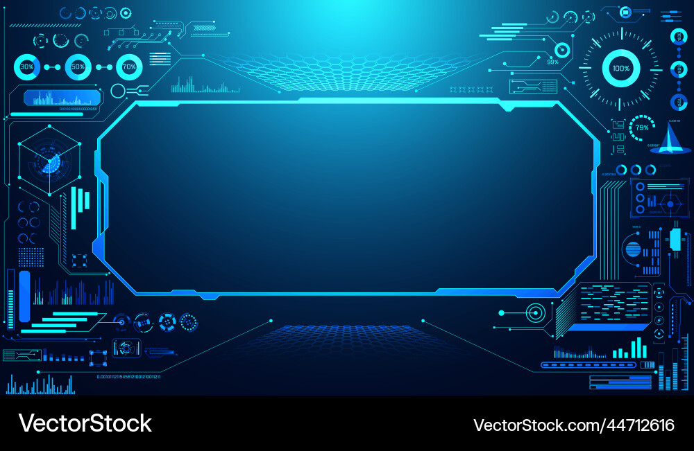Abstract technology ui futuristic concept hud Vector Image